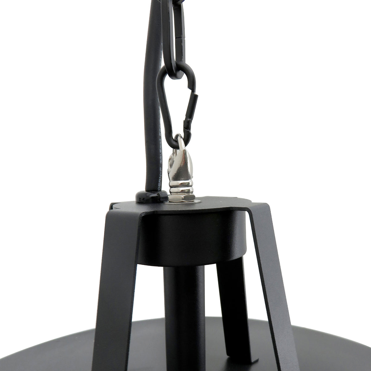 Adjustable Power 1000/2500W Infrared Halogen Electric Patio Light Heater, Ceiling Hanging Mount -Black