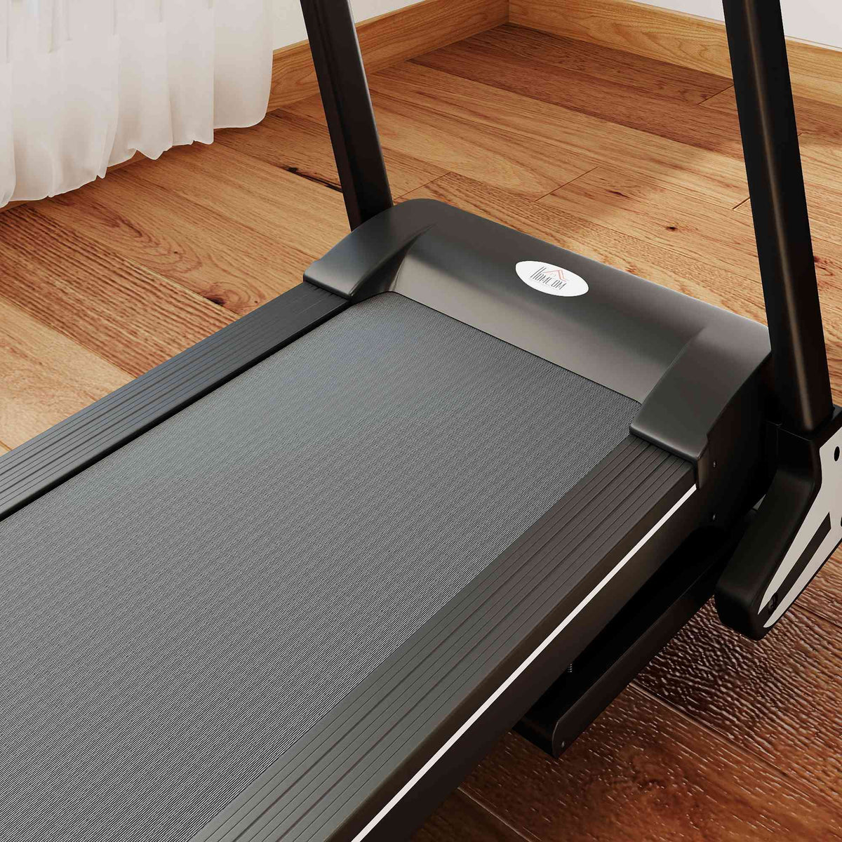 Motorised Folding Treadmill with 500W & LED Screen for Home, Black