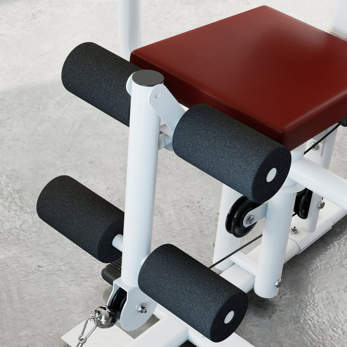 Home Multi Gym Large Multifunction Sturdy Strength Training Machine for Home Workout, White