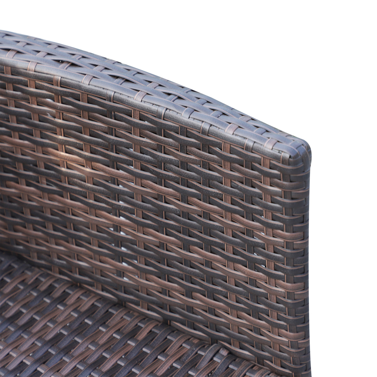 6 Seater Rattan Dining Set with Cushions, Rattan Garden Furniture Set with 6 Armchairs, Rectangular Glass Top Table, Outdoor Dining Table and Chairs, Brown