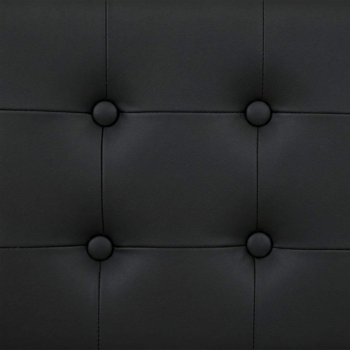 PU Leather King Size Ottoman Bed Frame, with Front Drawer - Black