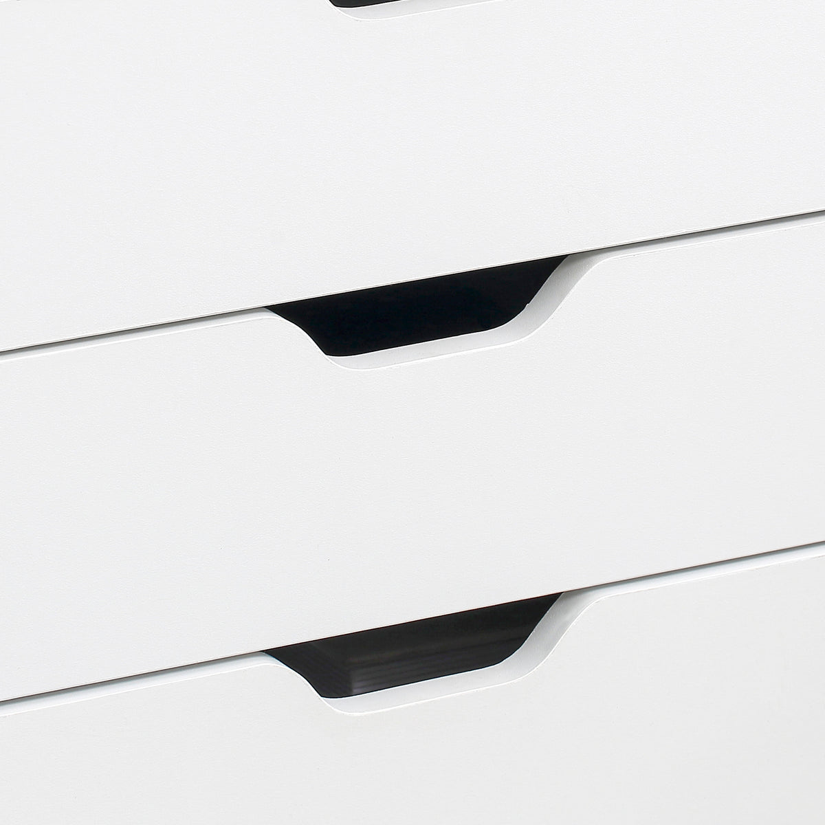Seven-Drawer Filing Cabinet, with Wheels - White