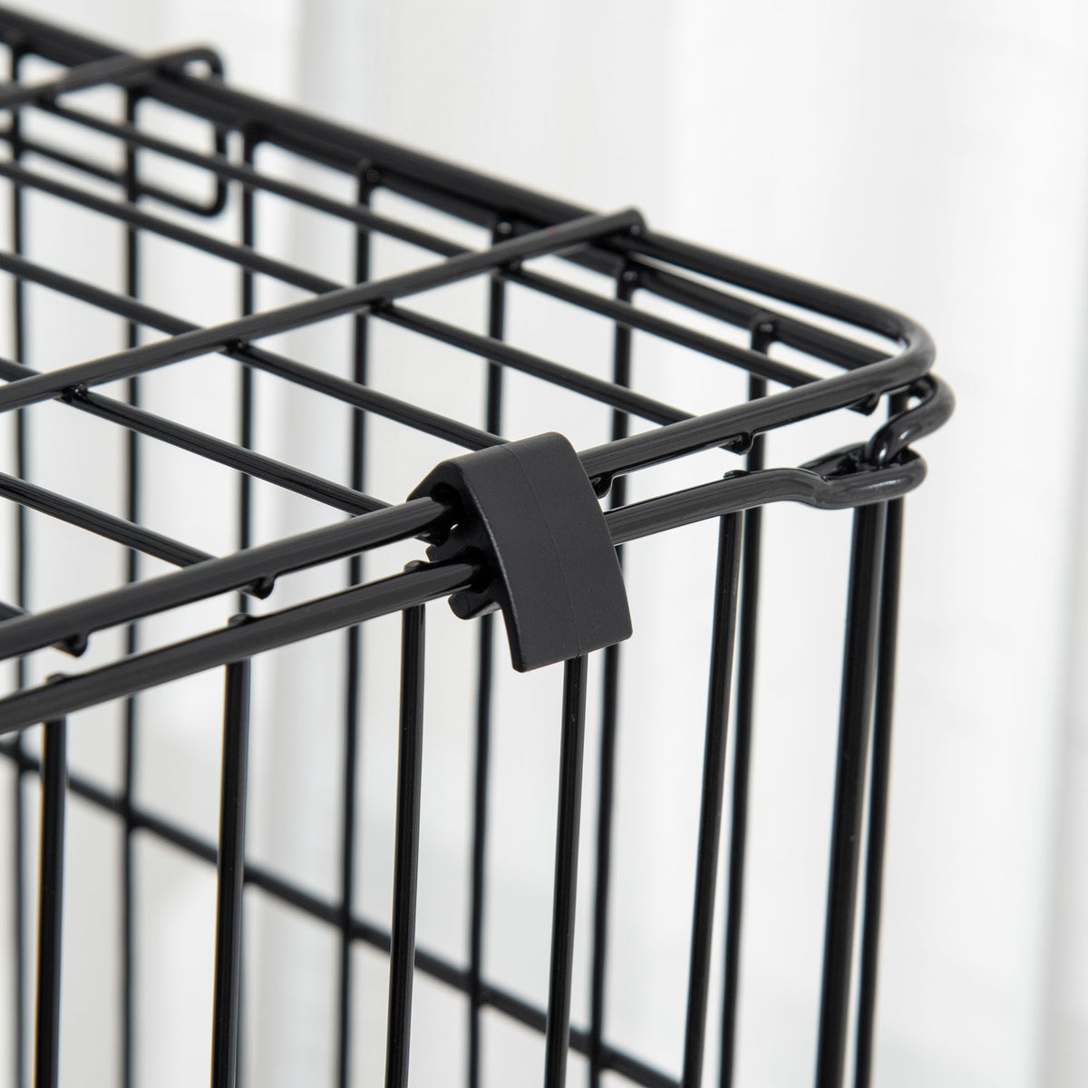 Four-Tier Small Animal Cage, for Bunnies, Ferrets, Chinchillas w/ Wheels, Tray - Black