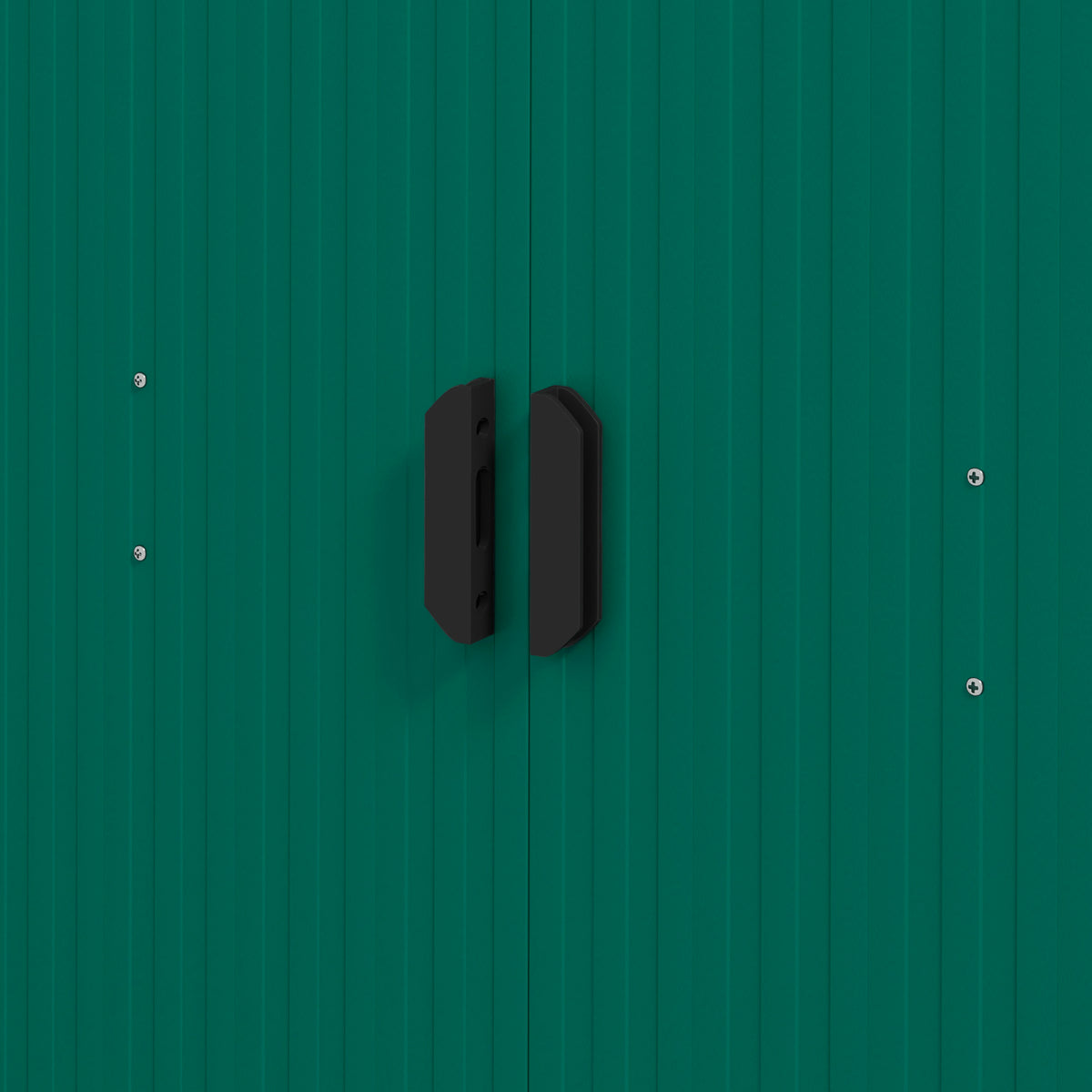 6.5ft x 3.5ft Metal Garden Storage Shed for Outdoor Tool Storage with Double Sliding Doors, Green
