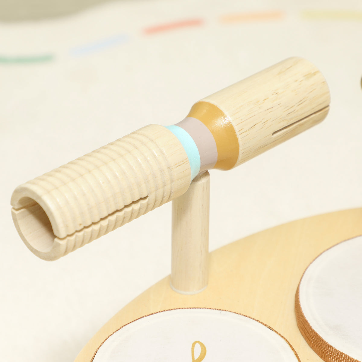 Baby Drum Kit, Wooden Kids Musical Instruments with Drums and Xylophone, Gifts for Girls Boys Birthday, Natural