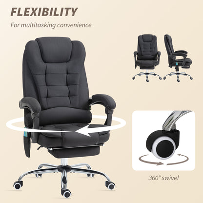 Six-Point Massage and Heated Office Chair with 135°Recline Back