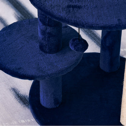 104 cm Cat Tree, Cat Condo Tree Tower, Cat Activity Centre with Scratching Posts, Plush Perches, Hanging Ball