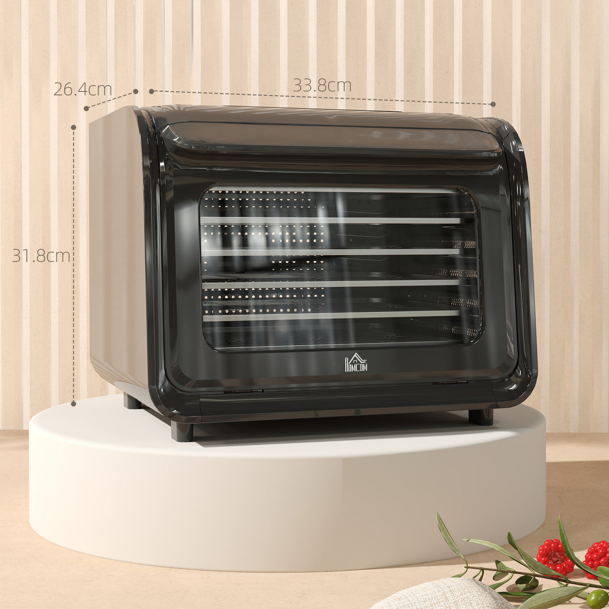 35-70°C Six-Tray Food Dehydrator - Black