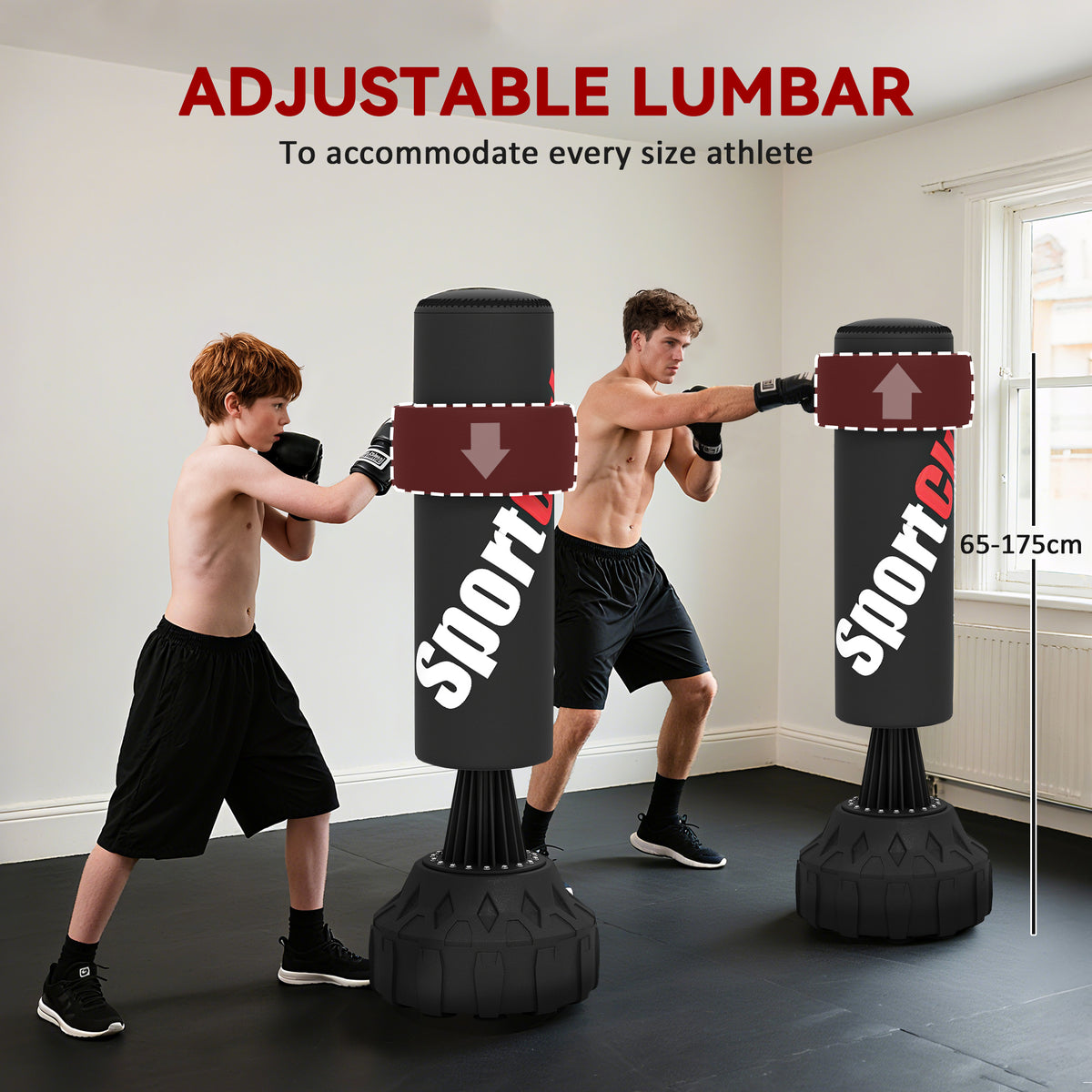 6ft Heavy Boxing Bag with Stand and Suction Cup Base