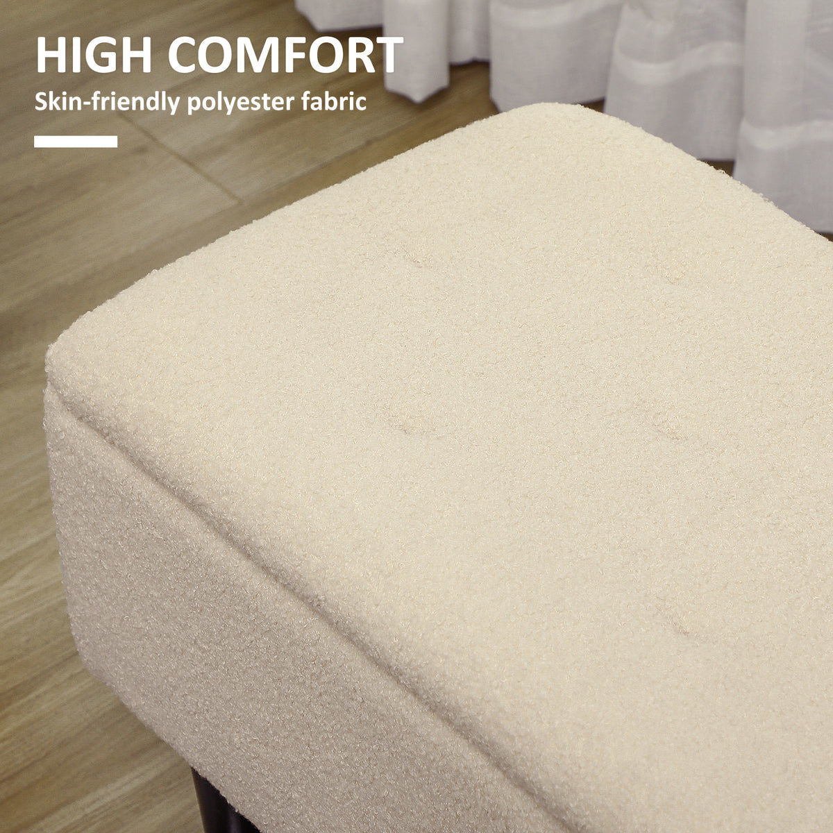 57L Teddy Fleece Storage Ottoman