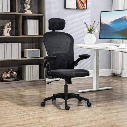 Multi-Adjustable Office Chair, with Lumbar Support, Headrest and Mesh Back