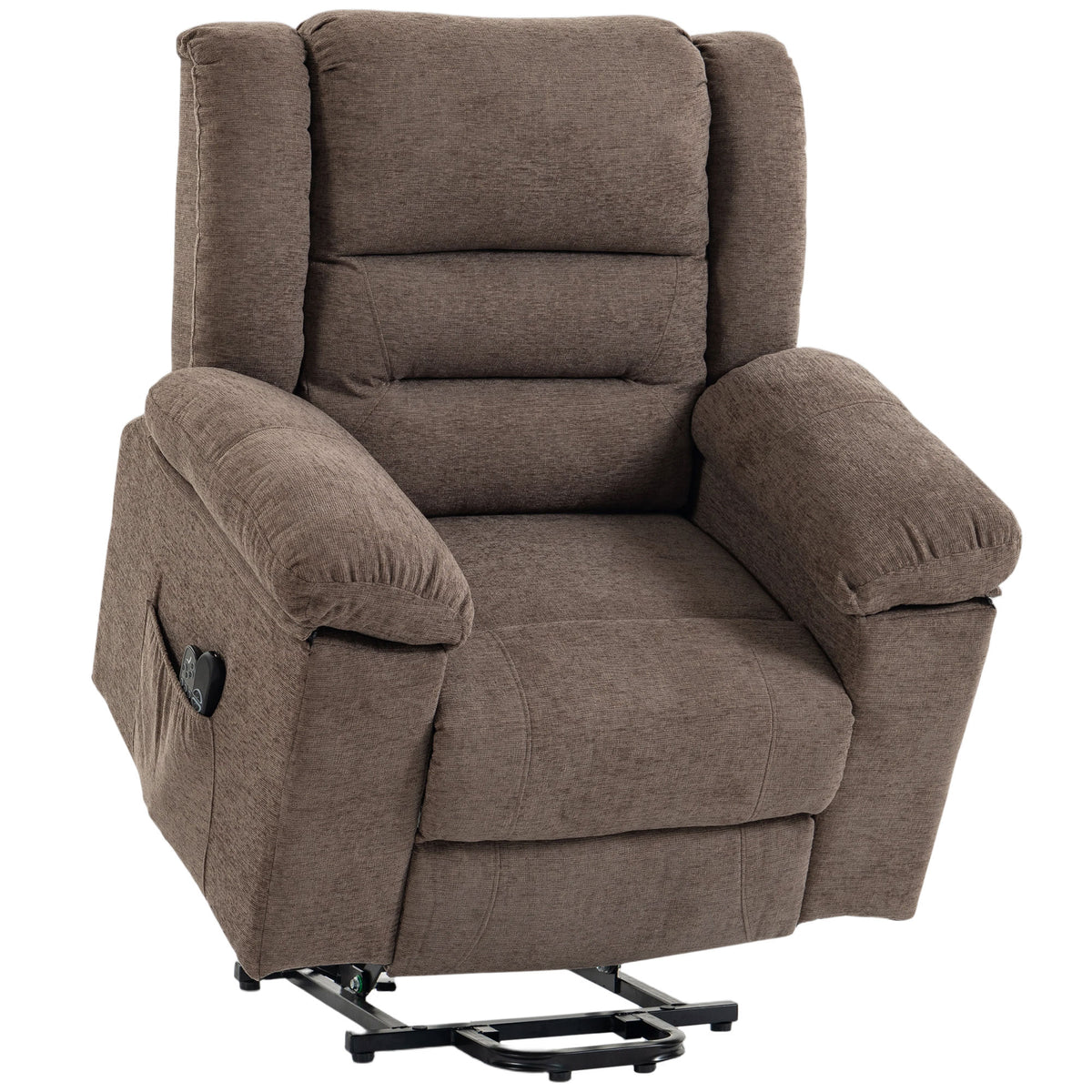 Oversized Riser Recliner Chair with Massage and Heat, Power Lift Recliner for Elderly with Wide Seat and Back