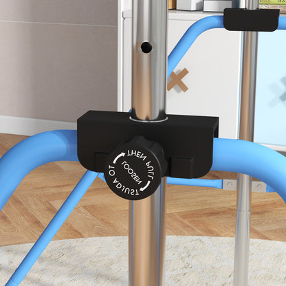 Adjustable Height, Foldable Kids Gymnastics Bar w/ Non-slip Rubber Floor Rings, for 3+ Years