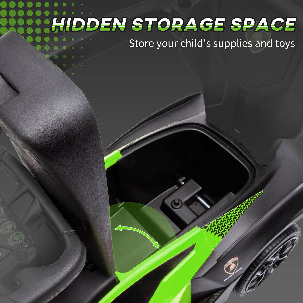 Kids 3-In-1 Lamborghini Ride-On and Stroller, with Horn