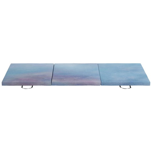 Gymnastics Mat, Tri-Fold Crash Exercise Pad, 6FT 2" Thick Foldable Workout Mat with Handles for Home Training