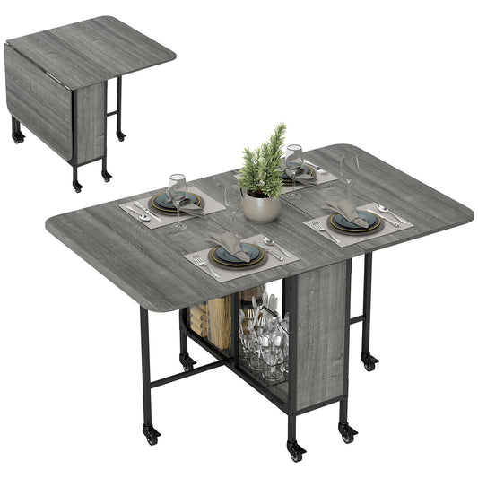 Six-Person Drop Leaf Dining Table
