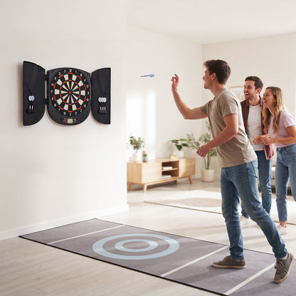 Electronic Dartboard Set 26 Games and 185 Variations with 6 Darts and Cabinet to Stroage Multi-Game Option Ready-to-Play