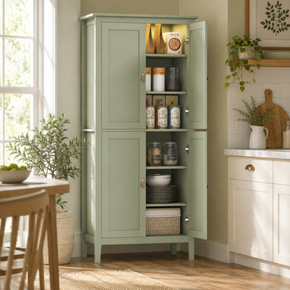 Tall Pantry Cupboard with Motion Sensor LED Light