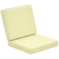 2-Piece Garden Seat and Back Cushion Set, Replacement Cushions for Outdoor Furniture with Seat Cushion and Back Cushion, Cream White