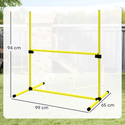 4 Pieces Dog Agility Training Equipment, Adjustable Height Jumps Hurdle with Carrying Bag for Outdoor