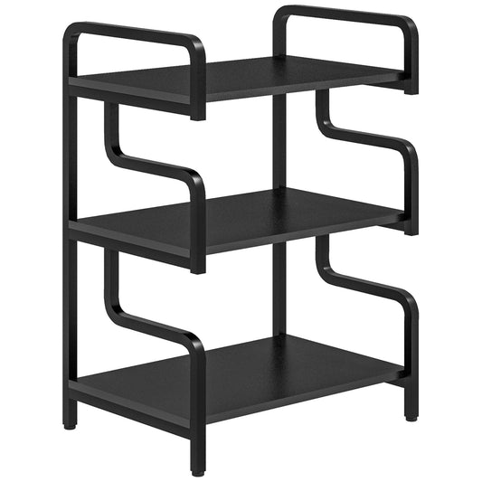 3-Tier Printer Stand with Storage Shelves, Printer Table, 55 x 40 x 77cm Printer Shelf for Home Office, Study