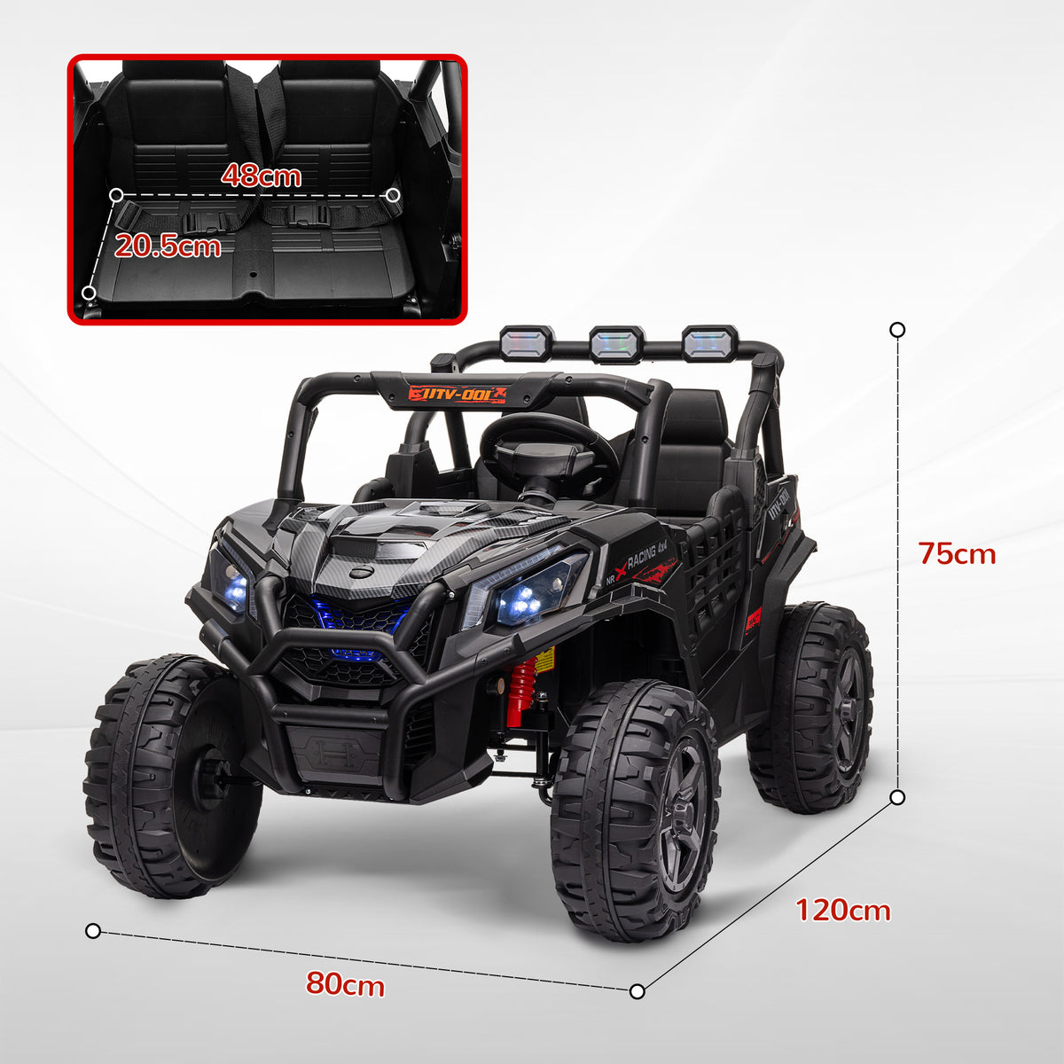 24V 2 Seater Kids Electric Car with Remote Control, Suspension System, Slow Start, 3 Speeds, for 3-8 Years