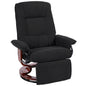 Reclining Swivel Chair, with Footrest - Black