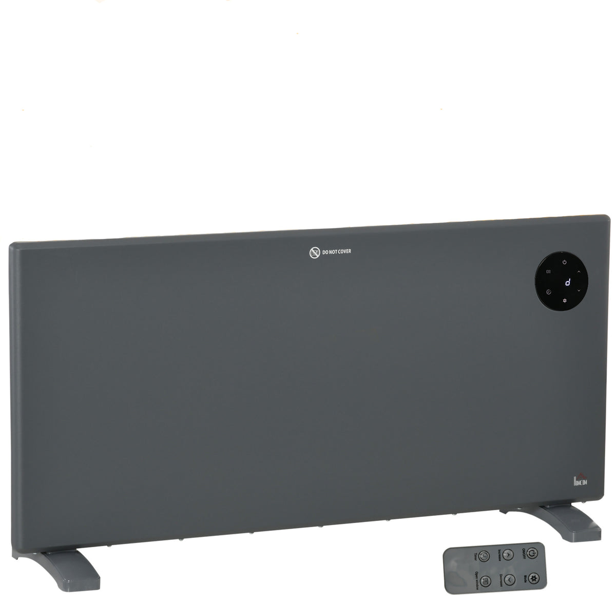 2000W Electric Convector Heater, Freestanding or Wall Mounted, Space Heater with Adjustable Thermostat, Timer, Grey