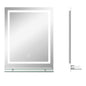 Large Vanity Mirror with Lights and Shelf, Illuminated bathroom Mirror with 3 Colour Brightness, Smart Touch, Anti-Fog