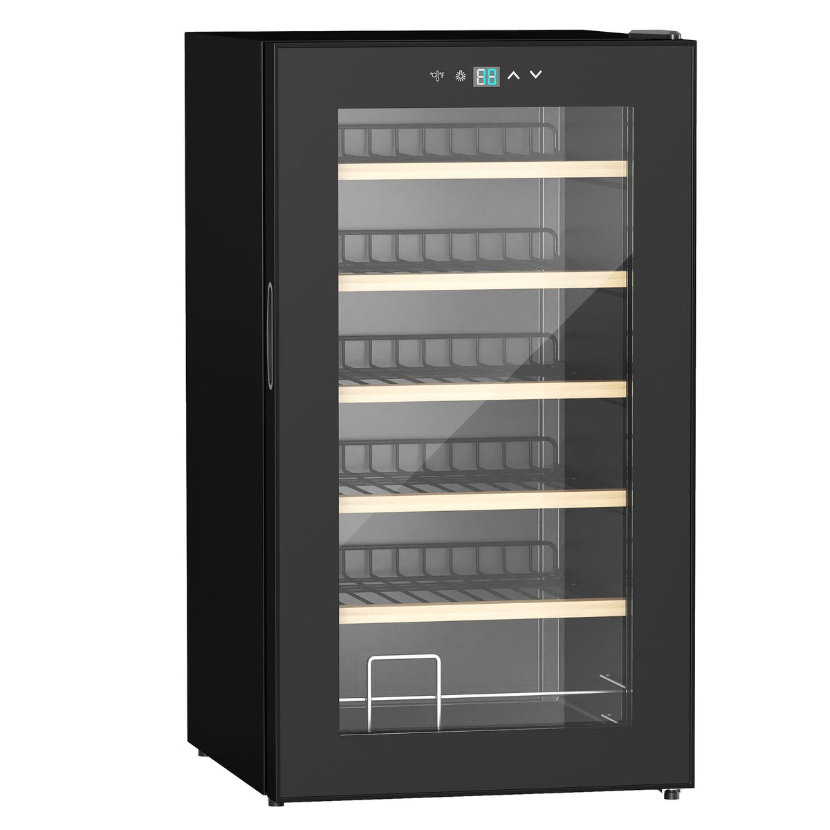 24-Bottle 20℃ Wine Cooler Fridge - Black
