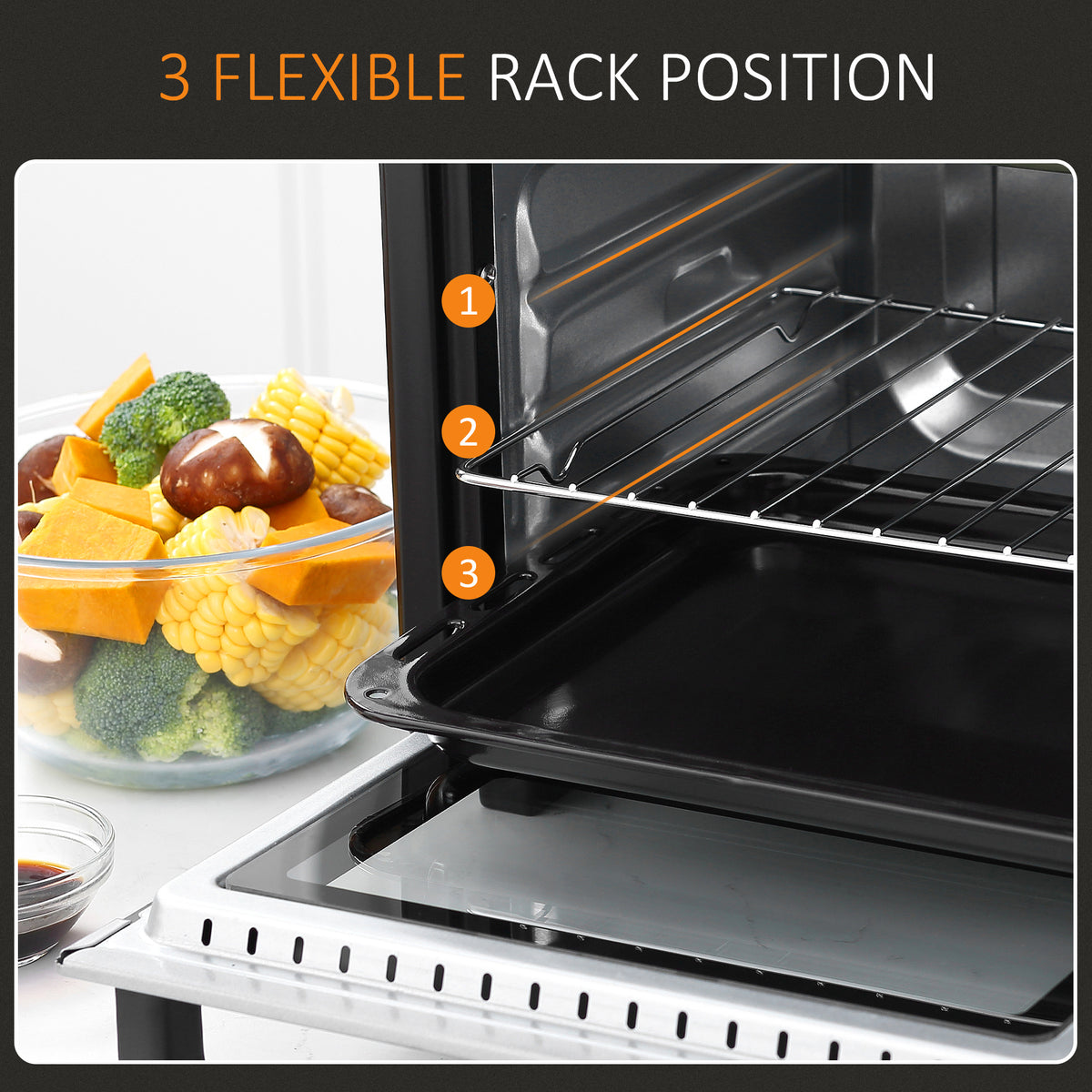 16L Mini 1400W Countertop Oven
