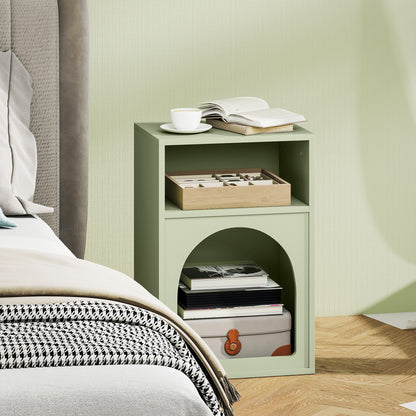 Bedside Table with 2 Open Compartments