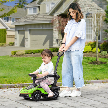 Kids 3-In-1 Lamborghini Ride-On and Stroller, with Horn