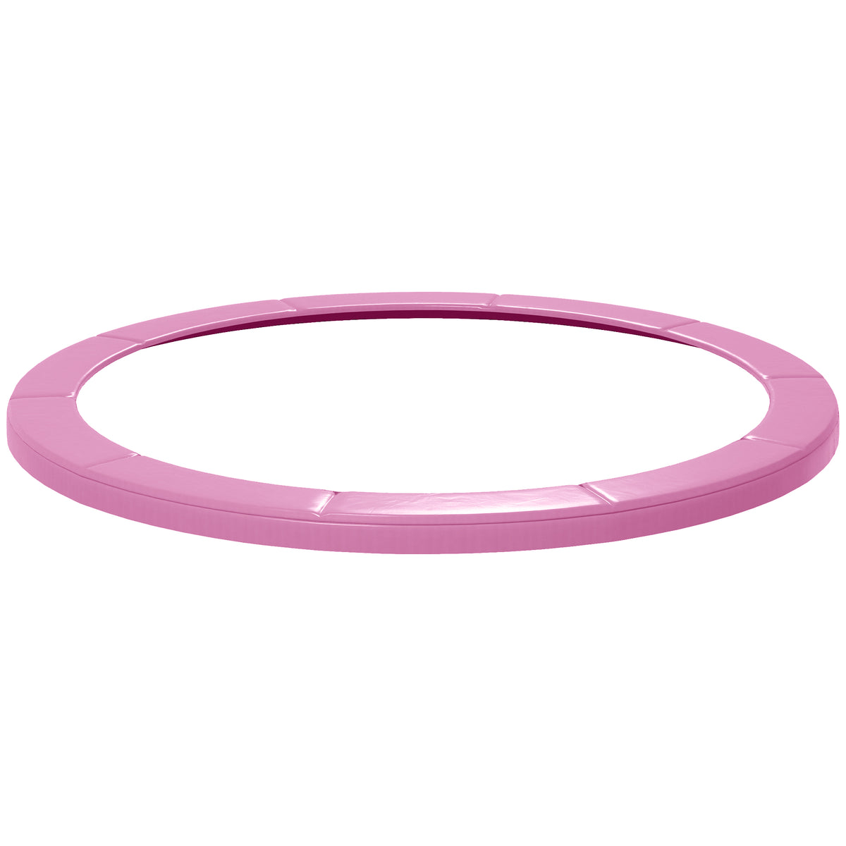 8FT Trampoline Spring Cover, Plastic Trampoline Pad Replacement with Elastic Cord, Waterproof, UV Resistant and Tear-Resistant, No Holes for Pole, Pink