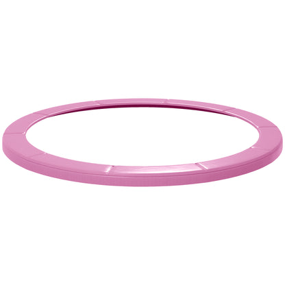 8FT Trampoline Spring Cover, Plastic Trampoline Pad Replacement with Elastic Cord, Waterproof, UV Resistant and Tear-Resistant, No Holes for Pole, Pink