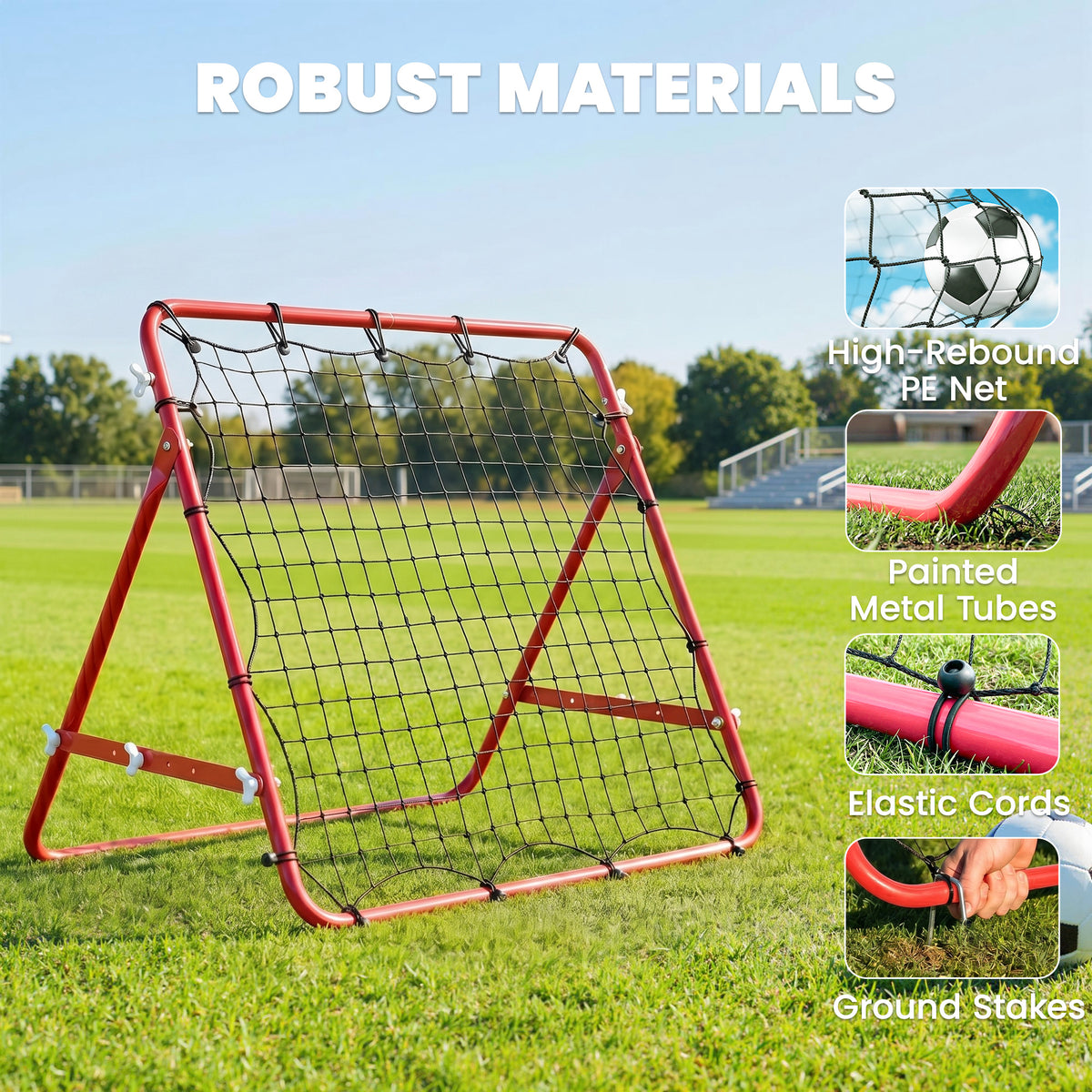 Rebounder Net, Practise Kickback Goal, for Teens, Adults Training
