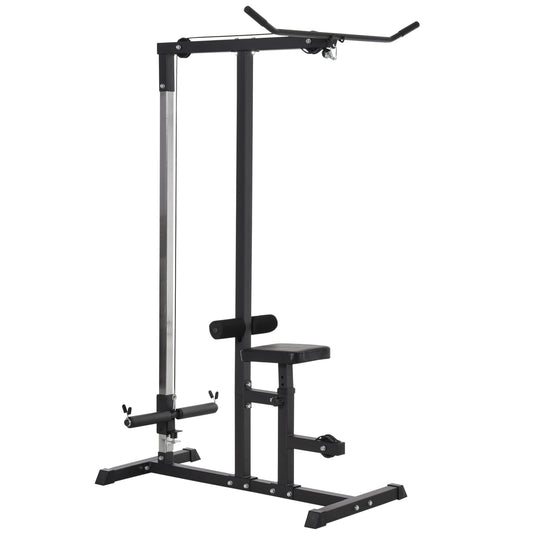 Exercise Pulley Machine Power Tower with Adjustable Seat Cable Positions