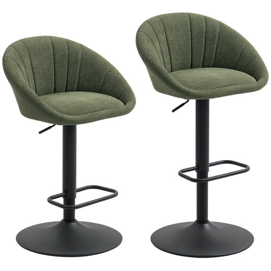 Set of Two Relaxed Tub Bar Stools