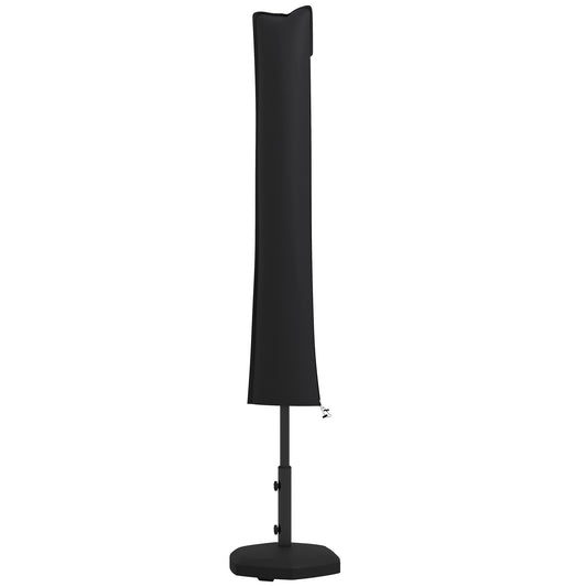 Parasol Cover, Cantilever Umbrella Cover for 2-3.5 m Parasols, 420D Oxford Fabric Banana Umbrella Protector with Zipper for Outdoor Garden, Patio, Black