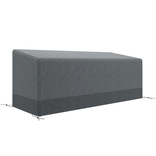 Rectangular Patio Garden Furniture Cover Waterproof for 3 Seater Sofa Bistro Set, UV Resistant Protection 600D Oxford Fabric Rattan Lounge Clean Cover, 190 x 72 x 76cm