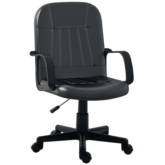 Swivel Executive Office Chair, PU Leather Computer Desk Chair with Adjustable Height, Wheels