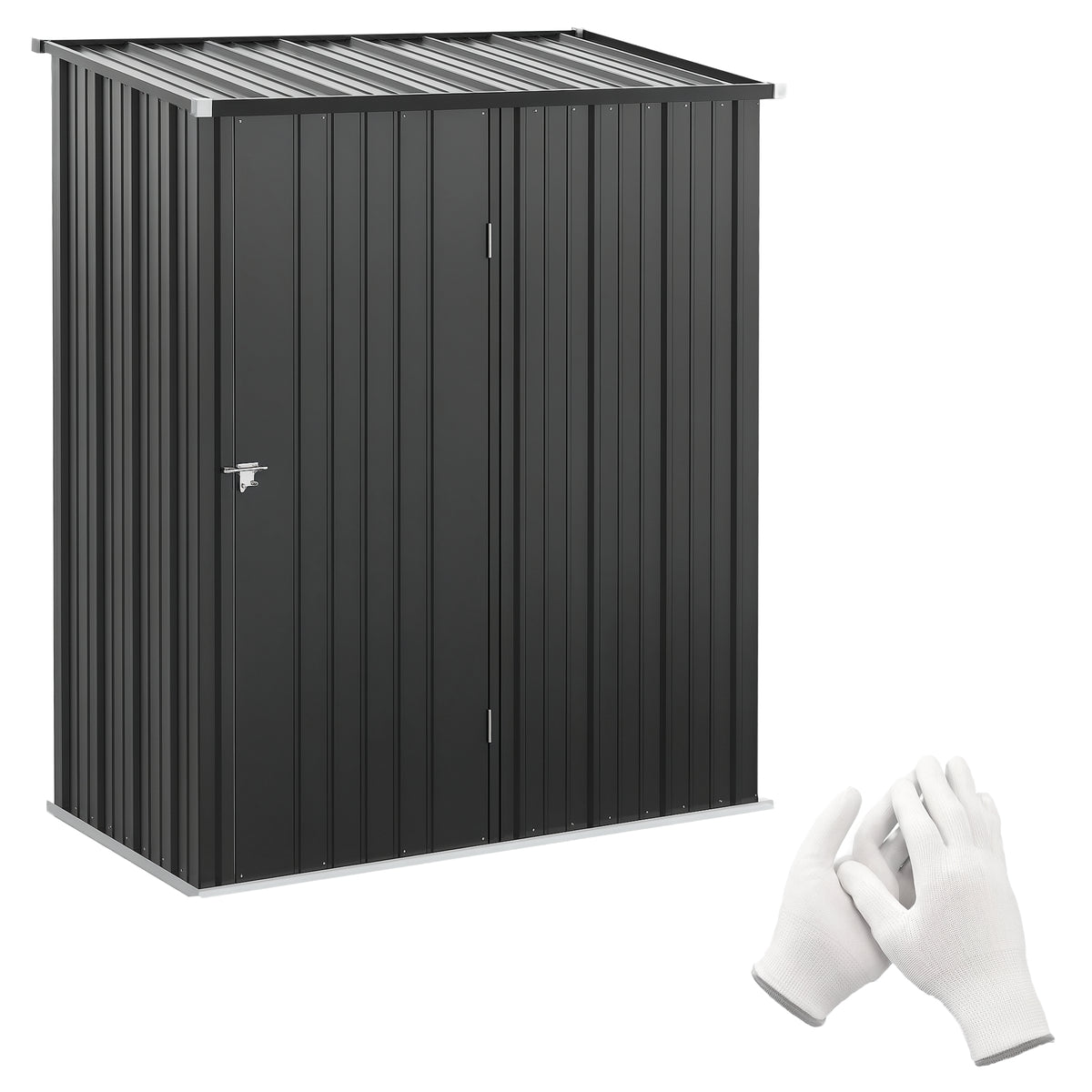 5.3 x 3.1ft Corrugated Steel Garden Shed