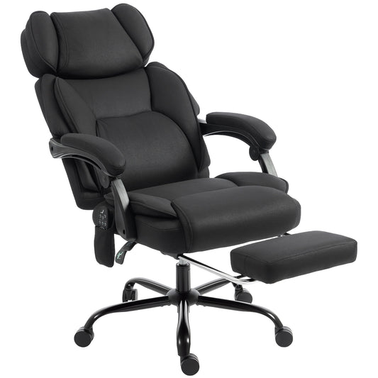 High Back Vibration Massage Office Chair Heated Reclining Computer Chair w/ Adjustable Height, Swivel Wheels