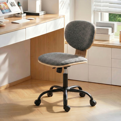 Home Office Desk Chair Rocking Function Ergonomic Swivel Chair with PU Wheels