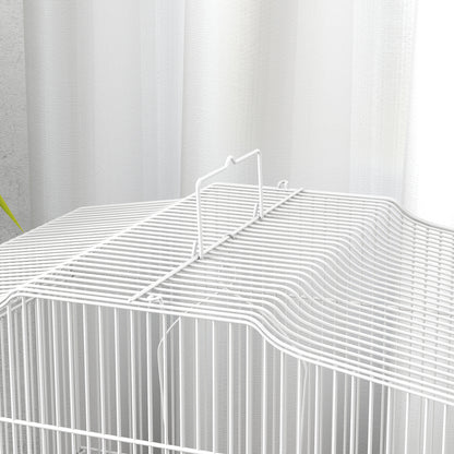 Large Metal Bird Cage with Perches, Food Bowls, Swing, for Budgies, Parakeets, Blue