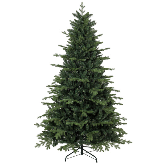 7ft Artificial Christmas Tree with 2080 Realistic Tips, Hinged Xmas Tree with Wide Shape for Home Office, Green
