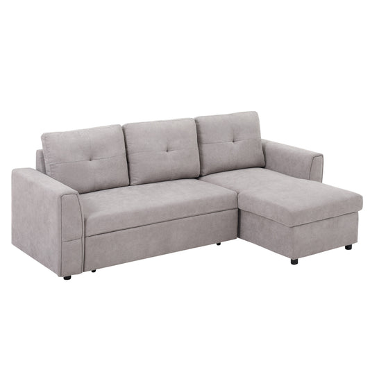 3 Seater Sofa Bed, Pull Out Sofa Bed with Storage for Living Room