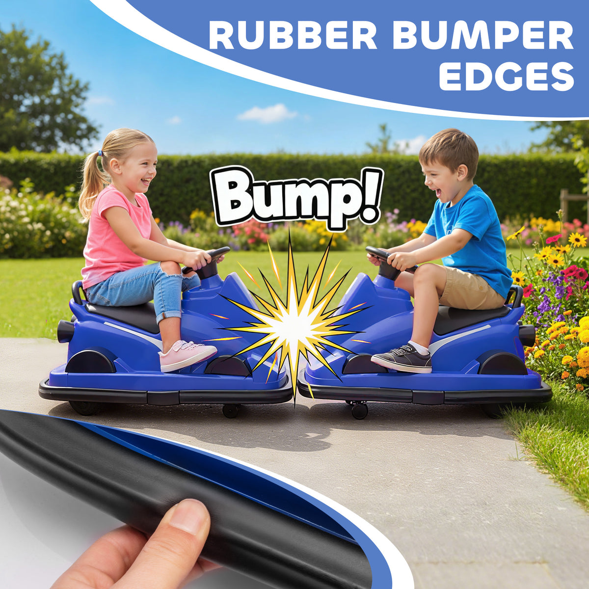 Kids Bumper Car, 360° Rotation Spin Electric Waltzer Car with LED Lights, Music for Ages 3-8 Years Old