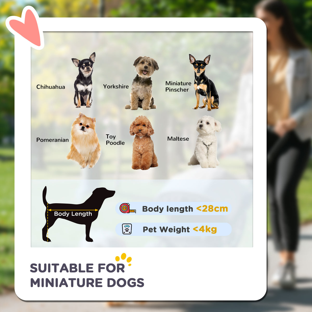 Dog Stroller, Foldable Cat Dog Pram for Miniature Breeds, Pet Stroller with Brake, Mesh Windows