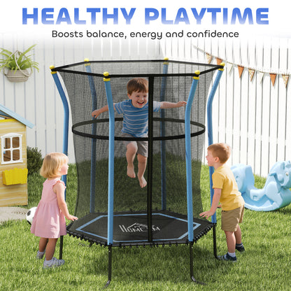Kids Trampoline Mini Bouncer with Enclosure Safety Net For Ages 3-10 Years